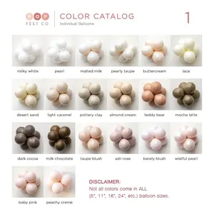 Color Catalog | Custom Individual Balloon Colors | 1