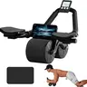 Upgraded 2 Wheels Abs Roller Wheel with Timer, Knee Mat, Automatic Rebound & Elbow Support - Core-Strengthening Fitness Equipment for Men, Women,abs roller abdominal ,