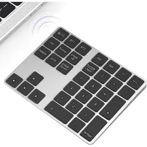 Number Keypad,  10  Number Pad for Laptop, 34  Rechargeable Numeric Numpad Key Pad Extensions Keyboard for Chromebook Notebook MacBook