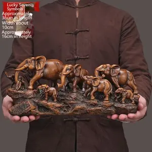 Handcrafted Heirloom Quality Lucky Elephant Figurine, Fortunate Decorative Sculpture for Elegant Living Spaces, Unique Gift Idea