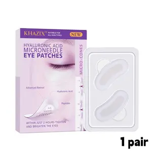 1 pair, Hyaluronic Acid Microneedle Eye Patches, Micro-Cone Design, Retinol & Peptide Infused, 2-Hour Quick Gentle Eye Care for All Skin Types, Daily