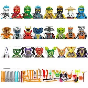 2026 new  Ninja Figures Garmadon Jay Zane Kai Nya Lloyd Samukai Cole Harumi Ultra Violet Pyro Snake Morro For Kids Blocks Ornament