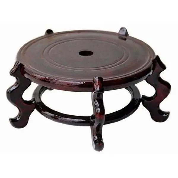 Thy Home Hand-Crafted Rosewood Oriental Vase Stand - Sturdy Construction Display Holder for Vases, Figurines, Flower Pots, Home Improvement Decor, Sculptures