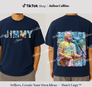 Jimmy Buffett Ocean Guitar Graphic Shirt, Retro Style Summer Music T-Shirt, Idea Gift For Music, Ocean Vibes Retro Concert Tee, Country music T-shirt, FULL SIZES, FULL COLORS, FOR MEN, FOR WOMEN Casual Cotton