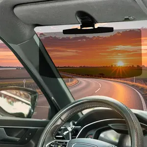Sun Visor for Car Universal Anti-Glare Polarized Visor Extender with UV400 Protection & Clear Vision 12.6 x 5.7 Lens Size Quick 5 Sec Installation Safe Driving Windshield Sunshade