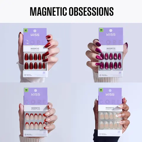 Kiss Core Magnetic Press On Glue Nails Bundle - Magnetic Obsessions