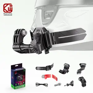 【fathersdaygift】Kewig Universal Motorcycle Helmet Chin Camera Mount with Bendable Mounting Base & Strong Adhesive Pads, Quick-Release Design, Adjustable Angle, for DJI OSMO/Insta360 Action Camera summerwins,summerwins