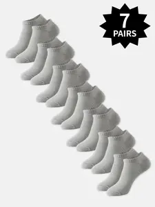 7/14 Women's Solid-Color Short Socks Casual, Aesthetic, comfortable, breathable solid-color socks for everyday wear Women's socks, ladies' socks, sock sets, multi-pair sock packs Breathable fabric socks, soft and breathable socks, white socks