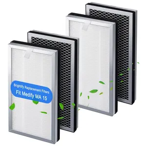 4 Packs HEPA Filter Replacement, 3 in 1 Integration Pre-filter for Medify MA-25/MA-15 Series
