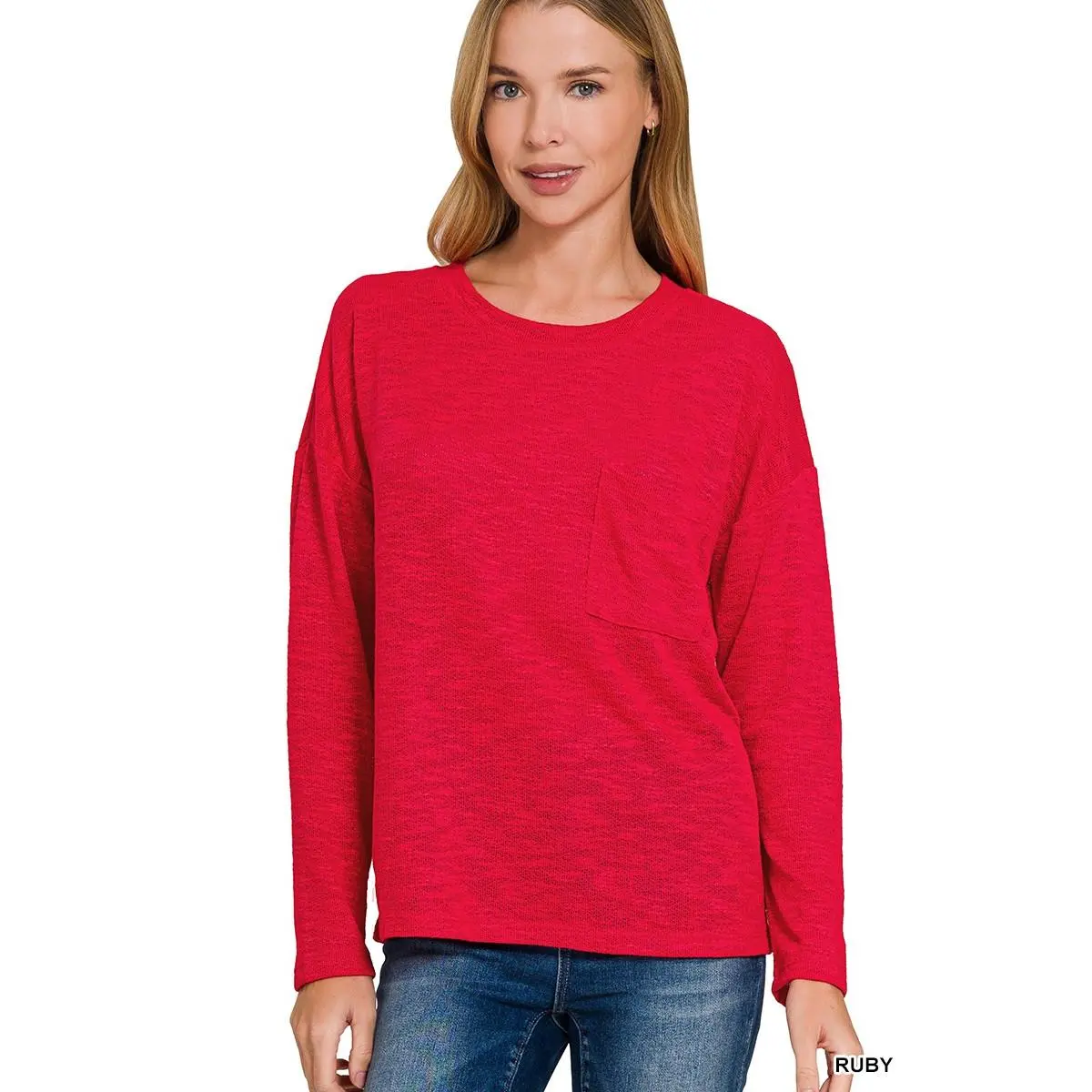 Zenana Slub Hacci Long Sleeve T-Shirt