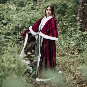 Victorian Christmas Cloak - Winter Medieval Renaissance Princess Costume Cape - Womenswear, Accessories