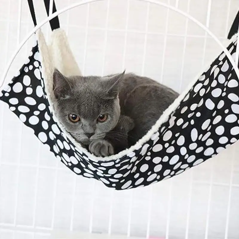 Plush Cat Hammock, Winter Warm Cat Bed, Fleeced Cat Cushion, Pet Supplies for Indoor Use, Cat Stuff, Cat Supplies, Warm Pet Beds for Kittens, Puppies
