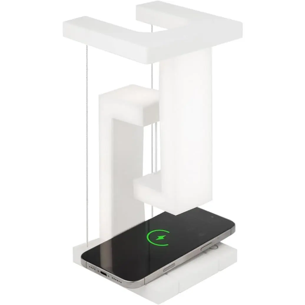 Floating Desk Lamp - Levitating Table Lamp with Wireless Charging and Touch Control Adjustable Lighting Modes - Unique Desk Decor for Office, Bedroom and Living Room - Floating LED Desk Lamp by Tovas
