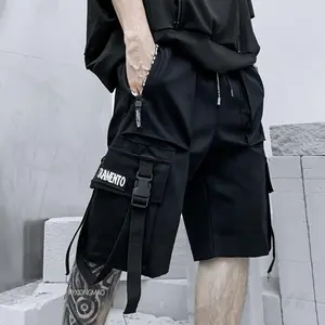 XYXIONGMAO Techwear Shorts Mens Cargo Cyberpunk Hip Hop Gothic Japanese Streetwear Men Tech Wear Tactical Goth Pants
