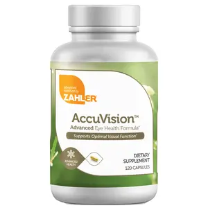 Zahler AccuVision Edible Vitamin B for Bathroom Use Advanced Eye Health Formula with Zinc Lutein Bilberry & Zeaxanthin 120 Capsules Dietary Supplement