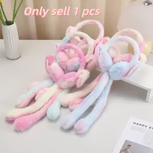 Winter Warm Ear Warmer, Colorful Fun Rabbit Ears Cover, Christmas Gift, Novelty Cold Protection Headband, Unisex Design, Ear Snood