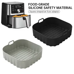 2-Pack Silicone Baking Pans Food Grade Reusable High Heat Resistant Easy Clean Air Fryer Tray Air Fryer Pans for Oven Air Fryer Microwave