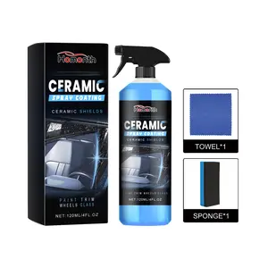 Homonth Ceramic Spray Coating, Window Front Windshield Stain Remover Oil Film Cleaner Citrus Polish with Carambula Class