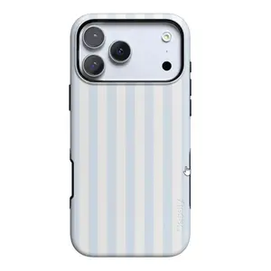 Casely Blue Stripe iPhone Case MagSafe for iPhone 11–17 Pro Max Slim Cover