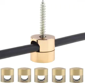 Swag Hook for Chandelier Ceiling Lights Cable, Lamp Hook for Fabric Electrical Cord Cable Hanging Pendant Lighting Fixtures(Gold, Pack of 5)