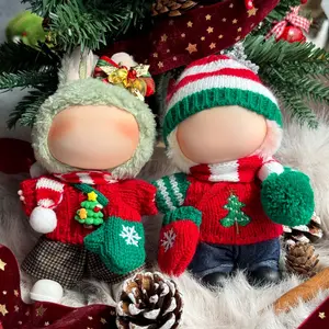 Cozy Christmas & Black Friday Outfit Set for 7 inch Plush | Holiday Sweaters + Free Gift | Cute Winter Clothes Gift Set | No Doll Included