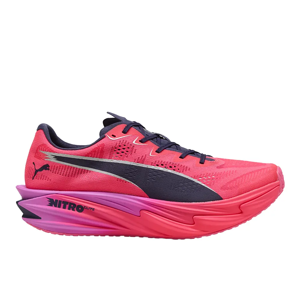 PUMA Mens X Hyrox Deviate Nitro Elite 4 Running Sneakers Shoes - Pink