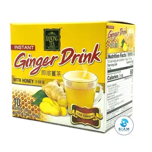 Ranong Instant Ginger Drink with Honey (10 sachets-5.29 Oz) น้ำขิงผสมน้ำผึ้ง พร้อมชง ตราเรนอง