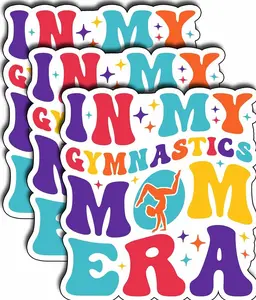 (3Pcs) in My Gymnastics Mom Era Sticker, Gifts for Mom Sticker Decorate Books, Laptops, Water Bottles Kindles Stickers Waterproof Vinyl Decals 3