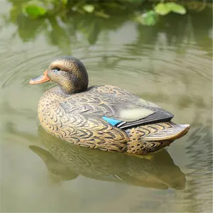 1pc, Realistic Plastic Duck Hunting Decoy Garden Decor Ducks Durable Ultra Realistic Floating Hunting Duck Decoys, Yard Decoration, Yard Supplies, Holiday Supplies, Resin Crafts Ornaments For Patio, Lawn, Yard Art Decoration