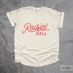 Vintage Cowboy Raisin Hell TShirt  Retro Country Western Graphic Tees  Outlaw Shirts  Cowgirl Gifts  Farmcore Fashion  Funny Meme Top