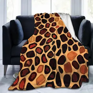 Giraffe Skin Throw Blanket Fluffy Flannel Blankets Animal Lightweight Travel Blanket Indoor Outdoor Blanket for Couch Sofa Bed