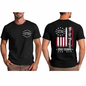US Independence 250th Anniversary Patriotic Historical Graphic T-Shirt