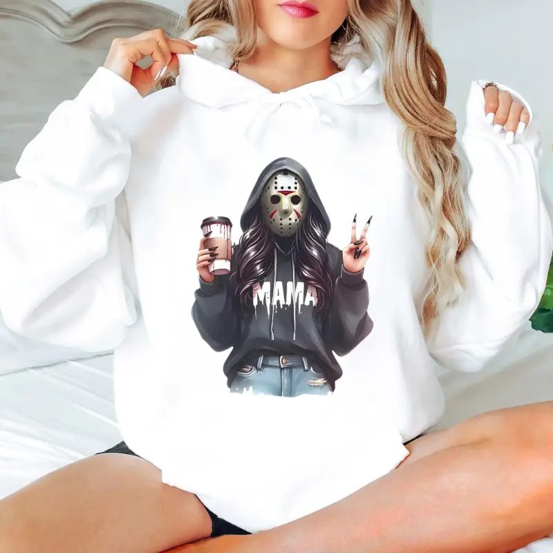 Horror Mama Jason T-Shirt, Sweatshirt, Hoodie, Halloween Ghost Mom Popular Casual Shortsleeve Cute Coffee Shirt, Ghostface Halloween Tee, Halloween Gift for Womenswear