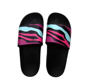 Women's Fashion Multi-color Zebra print Slide Sandals- sale!
