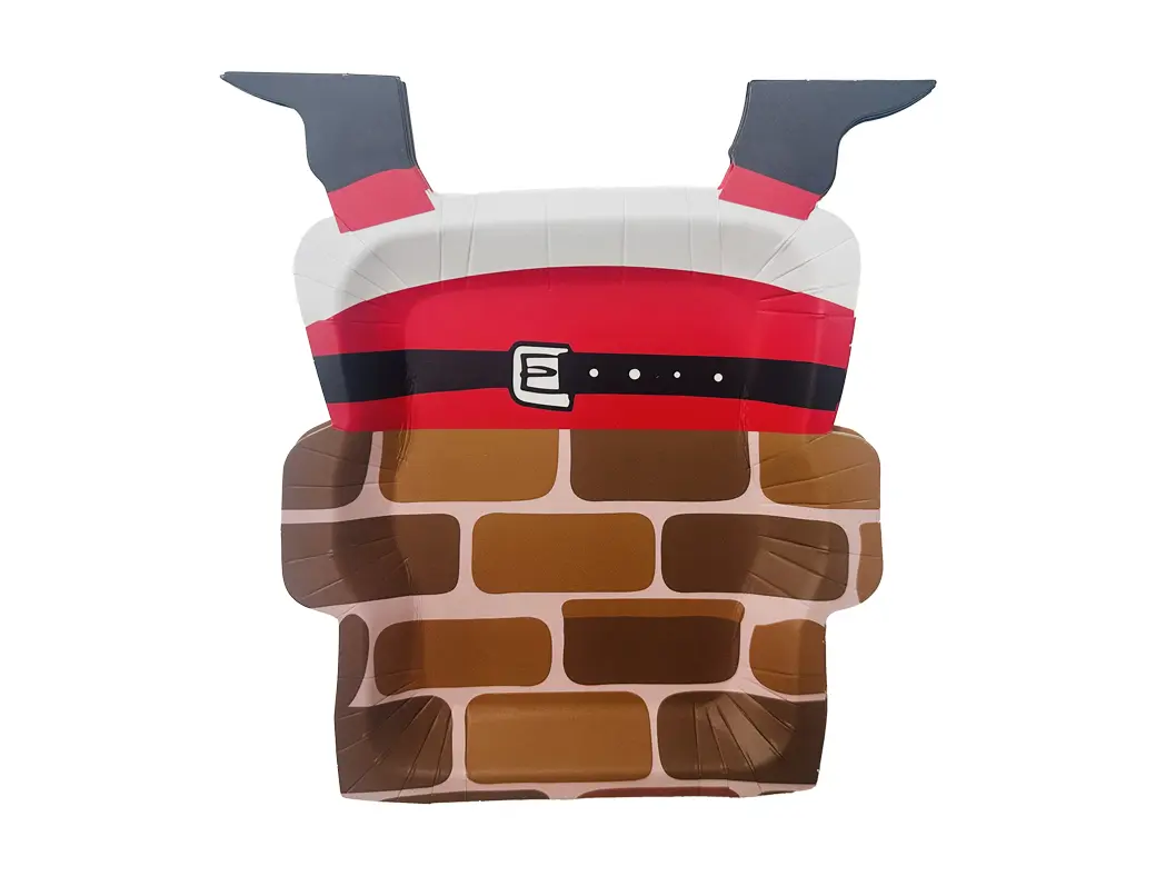 "Santa's in the Chimney!" Dessert Plates