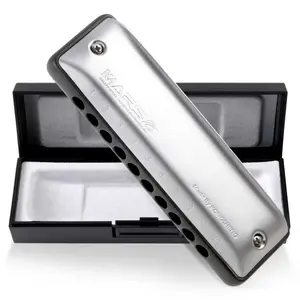 KONGSHENG Mars 10-Hole Harmonica with Case – Bright Tone, Comfortable & Easy Play