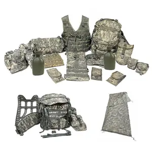 Veterans Special Combo 18pc Rifleman Kit MOLLE System ACU Complete Set USGI with Ruck Sack & Poncho Liner Previously Issued