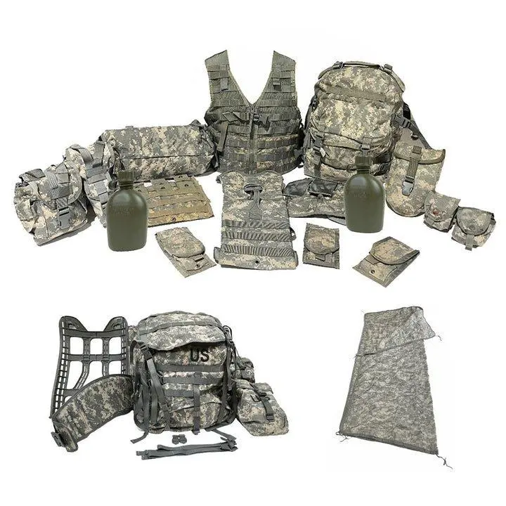 2 Pack US Military Barracks Cotton Laundry Bag – OD Green, NSN 8465-00-530-3692, Used