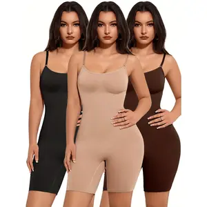 3pcs Solid Color Sleeveless Camisole Jumpsuit, Slim Yoga Sports Sleeveless One-piece, Women'S Sportswear Hip Lifting Seamless Shapewear, Tummy Beauty One-piece, Summer Tennis Wear (Bottom Open Gear)