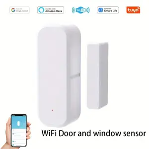 Emastiff WiFi Door Sensor, Battery Powered No Plug, APP Control, Wi-Fi Connection, Not Include Battery, Smart Home Security Device