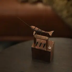 Roaming Whale Handmade Ornament Solid Wood Machine Clever Handmade Wooden Toys Creative and Dynamic Mechanical Ornament Crafts Decoration Desktop Ornament Home Decoration Birthday Gift   wood unique birthday gift aLHallSohandmade craft