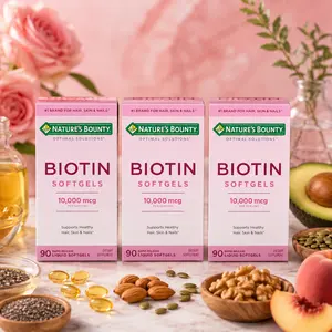 Biotin 10000mcg Softgels, Hair, Skin & Nails Support, Daily Beauty & Wellness Supplement, Rapid Release Formula, 90 Softgels