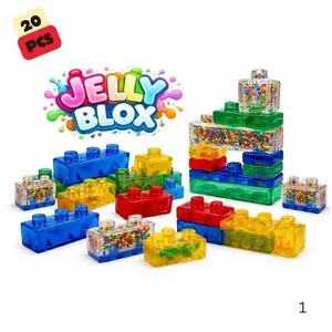 Mother Day Gift Jelly Blox Creative Kit | Includes 20 Blocks | Toddler & Preschool Building Blocks Kids Can Squeeze, Stretch, Squish | MESH ACCREDITED | Safety Tested & Ouch-Free | Sensory Play Toy Ages 2+