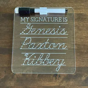 My Signature Cursive Full Name Board - Personalized Tracing Practice - First, Middle, & Last Name - School Age Education