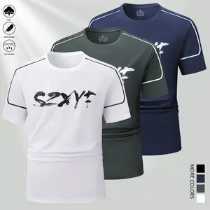 Men’s 3-Pack Quick-Dry Sports T-Shirts — Breathable, Sweat-Wicking Crew Neck Tees for Gym, Running, and Training | Lightweight and Comfortable, Short Sleeve