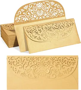 Gold Money Envelopes for Cash Gifts, 6.8x3.3 In, 36 Pack