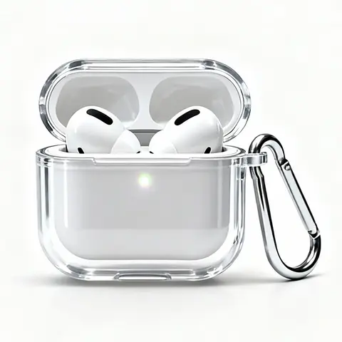 For AirPods Pro 2 Case Cover, Shock-Proof TPU Full Protective Case Compatible With AirPods 2, AirPods 3, AirPods 4 And AirPods Pro, High Transparency Clear Minimalist Earbuds Case With Keychain, Anti-Scratch Drop Protection, Ideal Gift, Shockproof