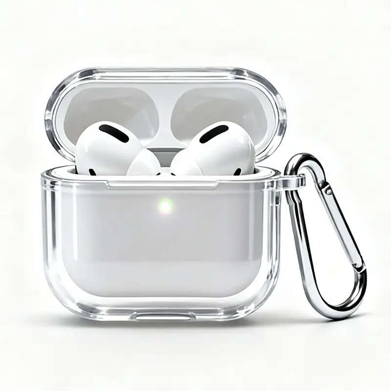 For AirPods Pro 2 Case Cover, Shock-Proof TPU Full Protective Case Compatible With AirPods 2, AirPods 3, AirPods 4 And AirPods Pro, High Transparency Clear Minimalist Earbuds Case With Keychain, Anti-Scratch Drop Protection, Ideal Gift, Shockproof