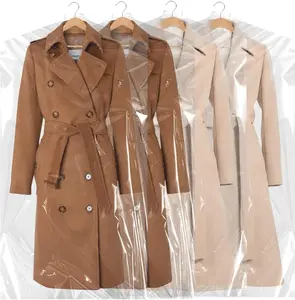 20PCS 60 Inch Plastic Garment Bag-Plastic Clear Dry Cleaner Laundry Bags for Clothes Cover