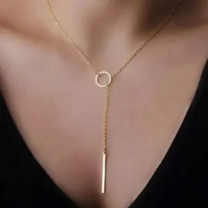 Round Stick Pendant Necklace